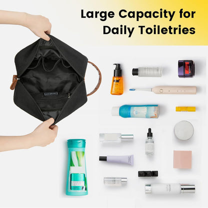 Vorspack_Travel_Toiletry_Bag_-_Hanging_Toiletry_Bag_for_Men_Water_Resistant_Canvas_Shaving_Bag_with_Large_Capacity_for_Travel_-_Black