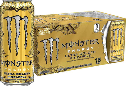 Monster Energy Ultra Variety Pack, PKZSD, Sugar Free Energy Drink, 16 Ounce | Pack of 15