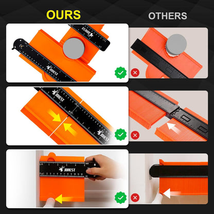 JOREST_Connectable_Contour_Gauge_(10+5_Inch),_Gifts_Ideas_for_Men_Dad_Handyman_Husband_Him,_Shape_Profile_Duplicator_with_Lock,_Outline_Angle_Measuring_Tool,_Template_tool,_Tile_Flooring,_Scribe_Edge