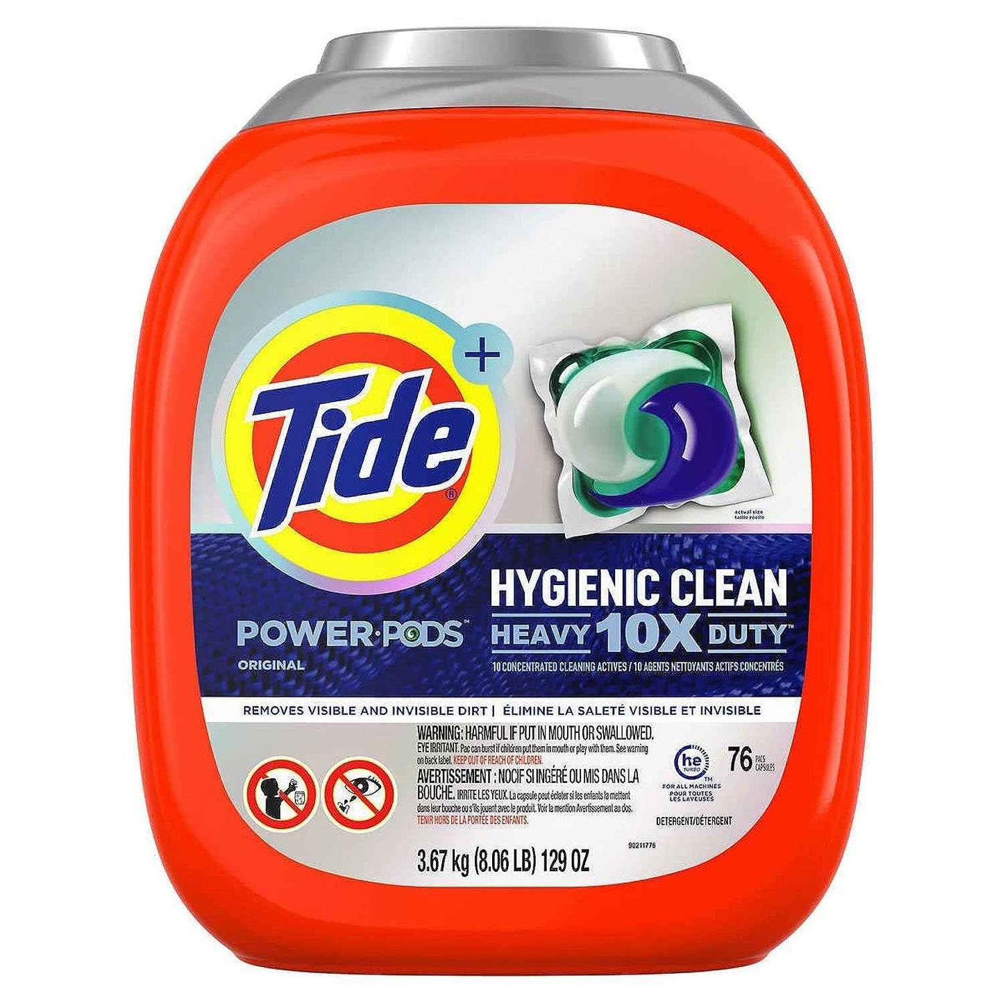 Tide Hygienic Clean Power PODS Laundry Detergent Pacs, Removes Visible and Invisible Dirt