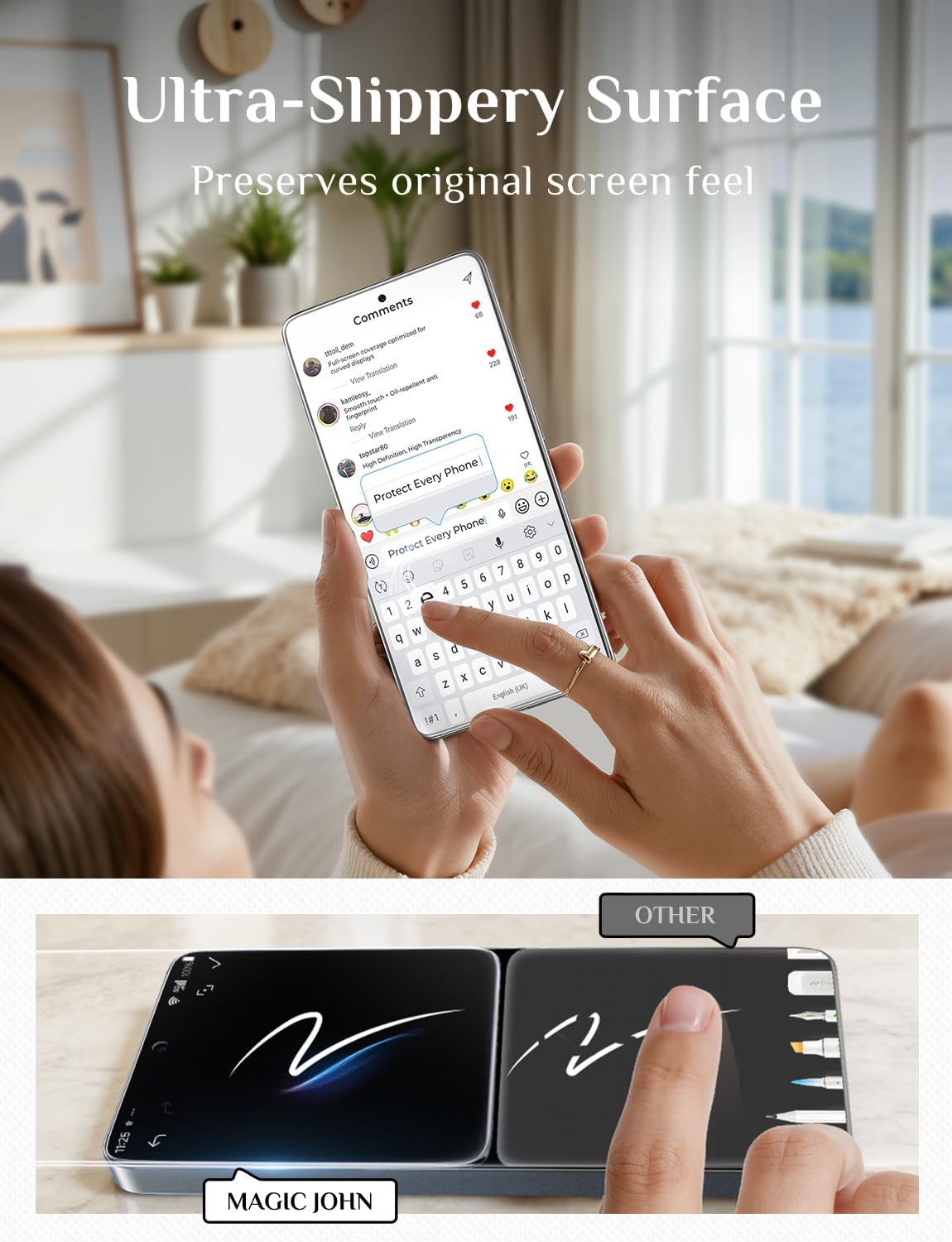 MAGIC_JOHN_for_Samsung_Galaxy_S26_Ultra_Privacy_Screen_Protector_6.9inch,_28°Anti_Spy,_Fast_Easy_Installation,_Tempered_Glass,_Fingerprint_Unlock,_Bubble_Free,_Anti-Scratch,_2_PACK