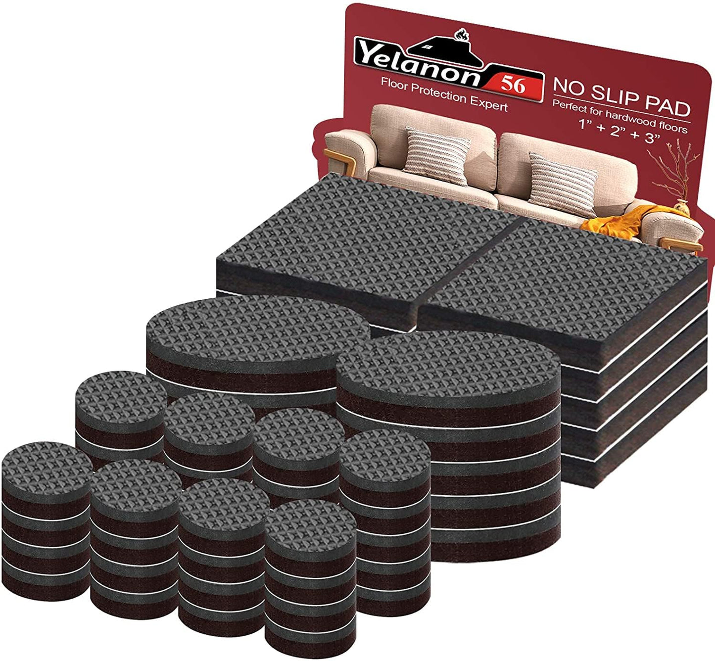 56pcs 1"+2"+2" Round & Square