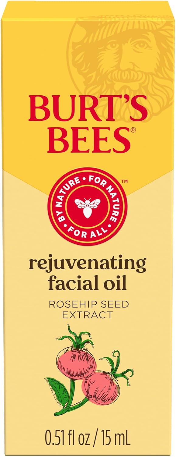 Burt's_Bees_Gua_Sha_Face_Oil_With_Rosehip_Seed_Extract,_Reduces_Appearance_of_Fine_Lines_and_Wrinkles,_Use_with_Ice_Roller_&_Facial_Tools,_Natural_Origin_Skin_Care,_0.51_fl._oz.