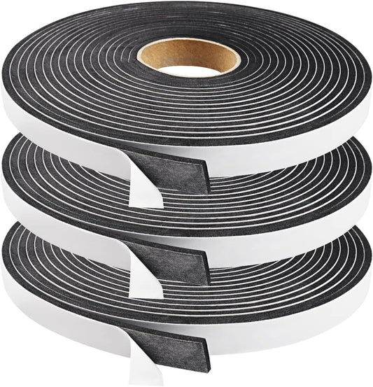 Seal_Foam_Tape,1/2_Inch_W_x_1/8_Inch_T_Weather_Stripping_for_Door_and_Window,High_Density_Single_Sided_Closed_Cell_Door_Insulation_Weather_Strip,_3_Rolls_Total_50FT_Black