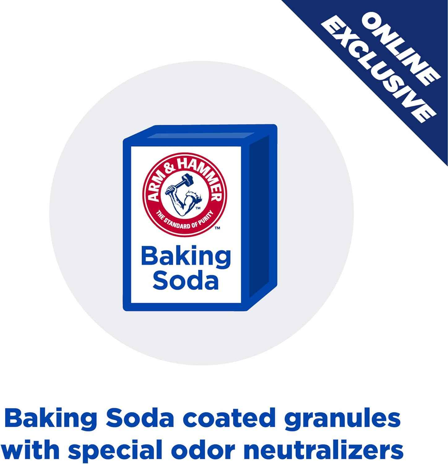 ARM & Hammer Ultra Last Clumping Cat Litter Unscented MultiCat 18 Lbs. Pet Friendly with Baking Soda Odor Control Litter
