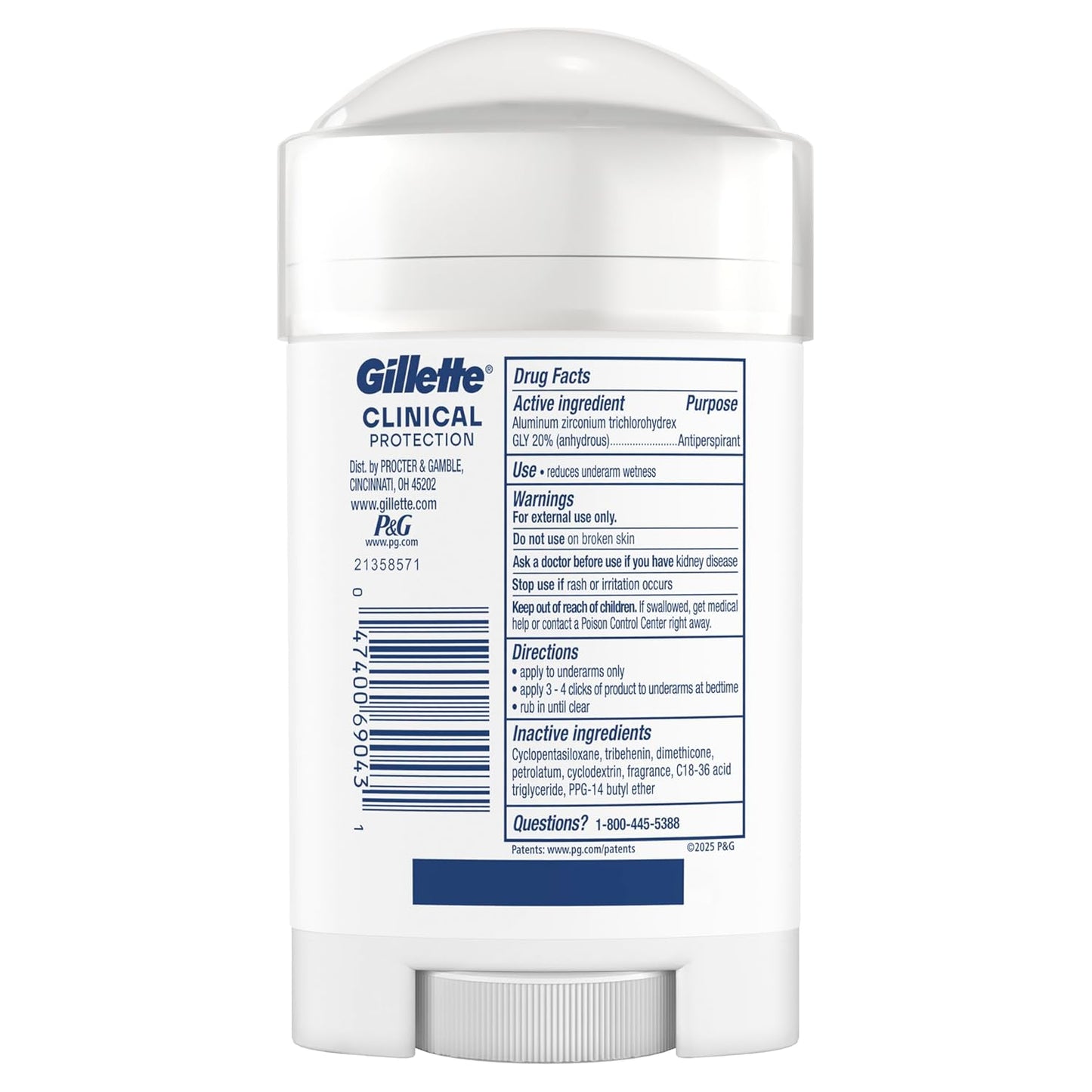 Gillette_Clinical_Antiperspirant_and_Deodorant_for_Men,_100HR_Sweat_&_Odor_Protection,_Long_Lasting_Freshness,_Anti-White_Mark_Technology,_Soft_Solid,_Arctic_Ice_Scent,_2.6_oz