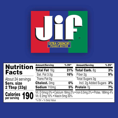 Jif Extra Crunchy Peanut Butter, 28-Ounce Jar