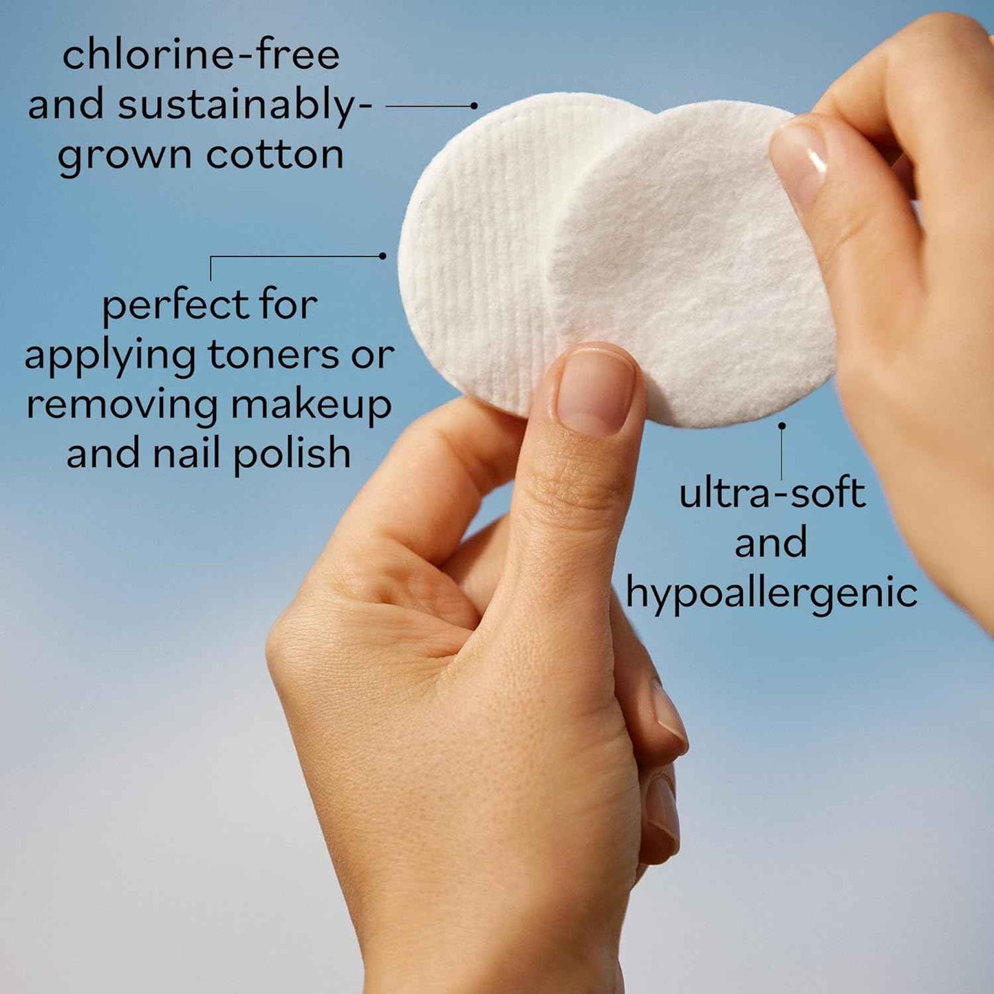 Sky Organics Organic Cotton Rounds for Sensitive Skin, 100% Pure GOTS Certified Organic for Beauty & Personal Care