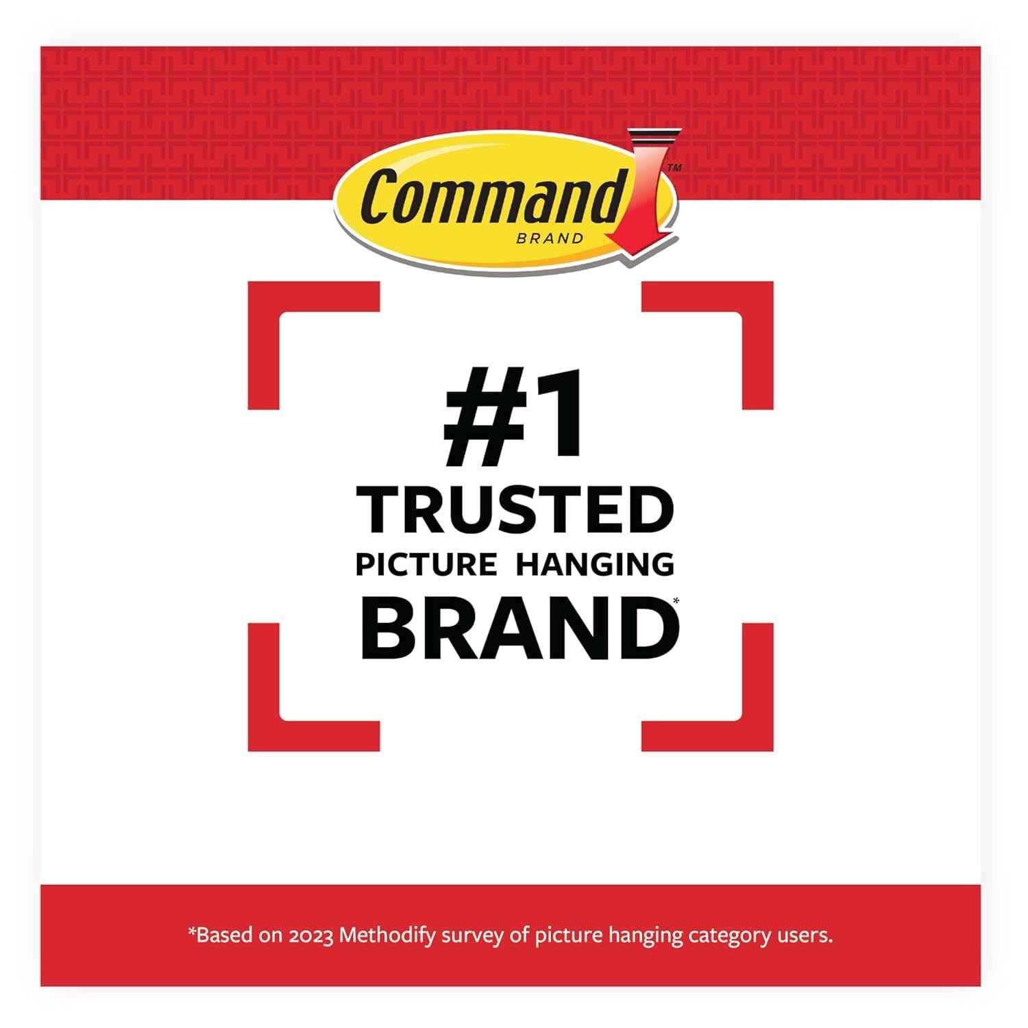 Command 4 lb Small Picture Hanging Strips, Damage-Free Hanging Picture Hangers, No Tools Wall Hanging Strips for Home Decor, White Adhesive Strips