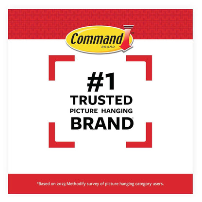 Command 4 lb Small Picture Hanging Strips, Damage-Free Hanging Picture Hangers, No Tools Wall Hanging Strips for Home Decor, White Adhesive Strips