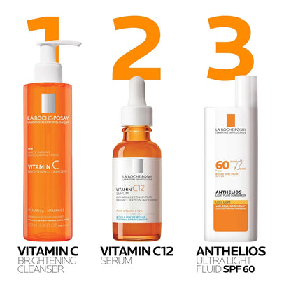 La_Roche-Posay_Vitamin_C_Brightening_Face_Wash,_Gentle_Foaming_Facial_Cleanser_with_Vitamin_Cg_and_Vitamin_B3_to_Brighten_and_Even_Skin_Tone,_Vitamin_C_Face_Wash_that_Cleanses_Dirt_&_Makeup,_200ml