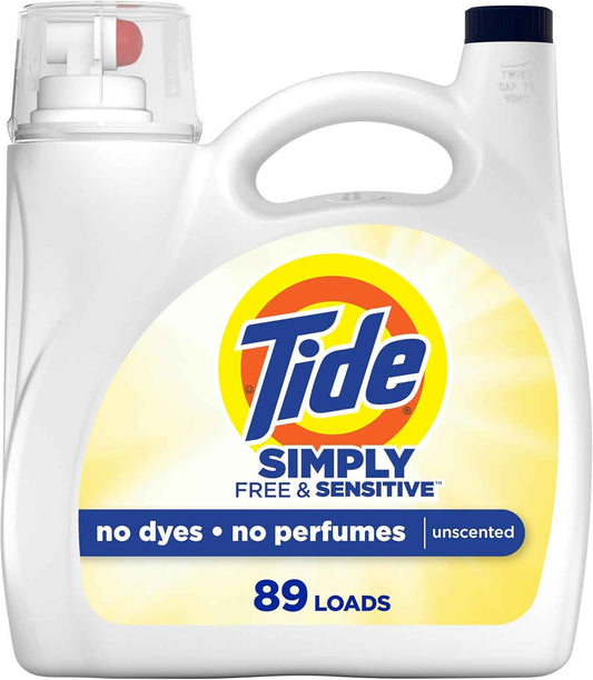 Tide Simply Liquid Laundry Detergent, Free & Sensitive Scent