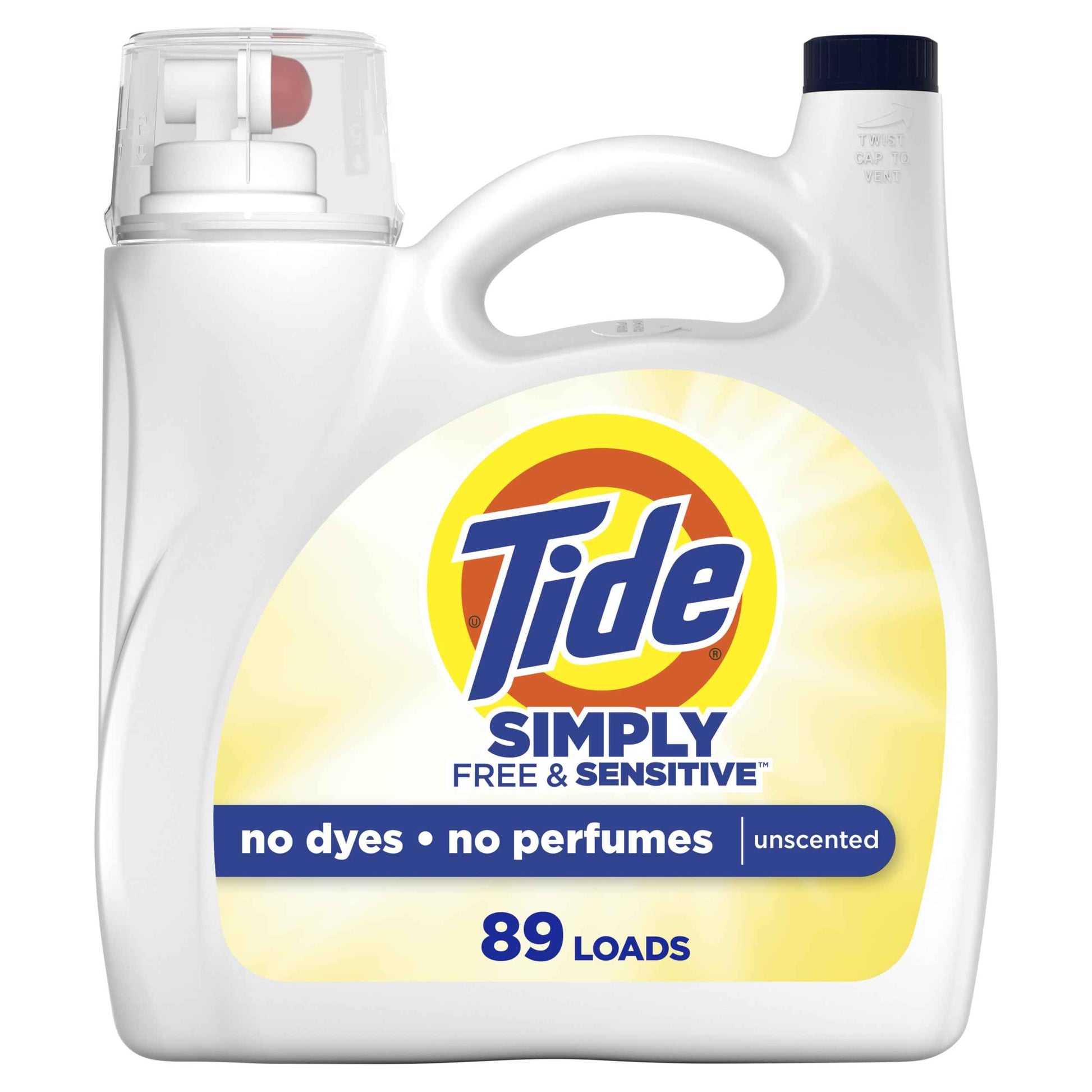 Tide Simply Liquid Laundry Detergent, Free & Sensitive Scent