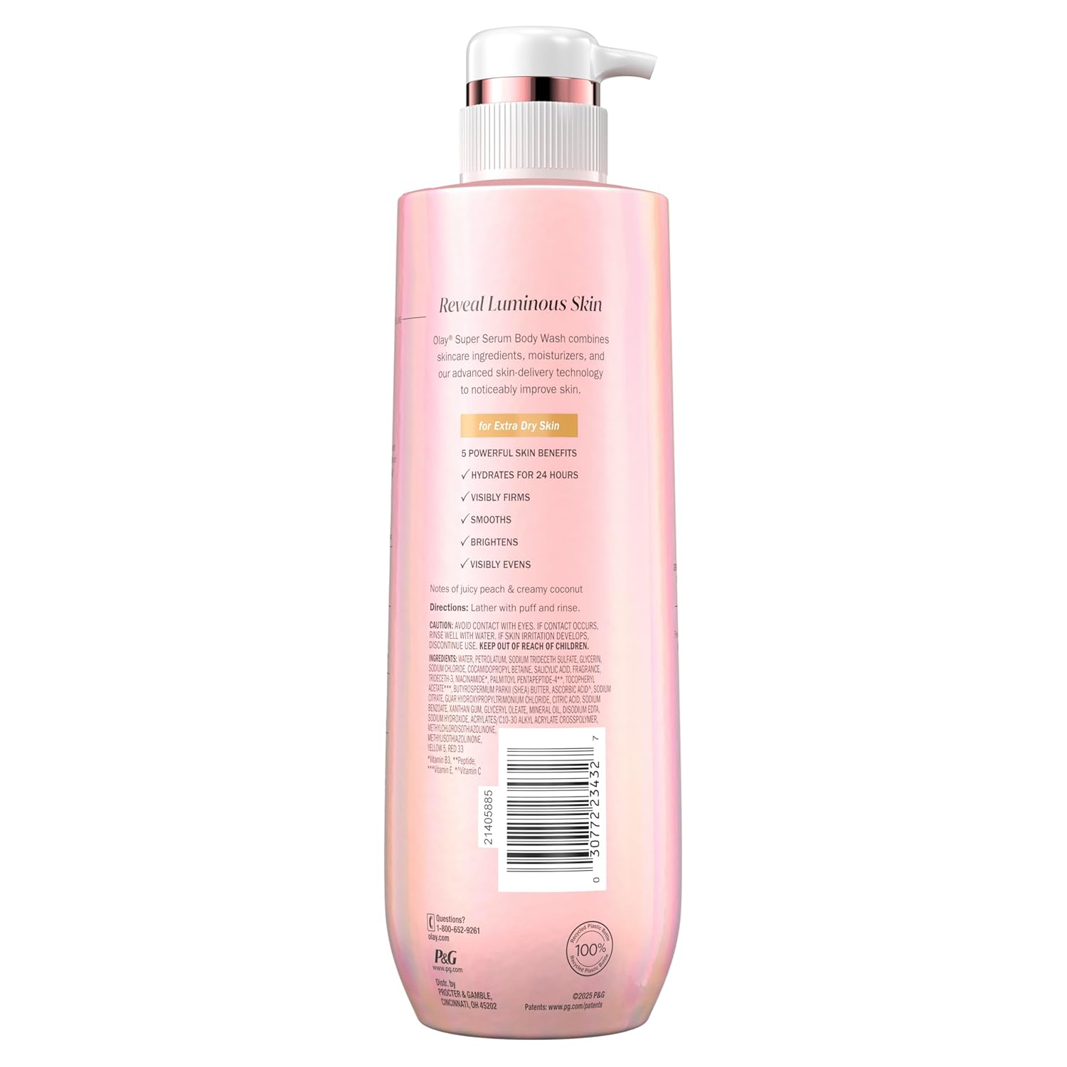 Olay_Super_Serum_Body_Wash_for_Extra_Dry_Skin,_24hr_Long_Lasting_Rich_Hydration,_5+_Ingredient_Complex_for_Bright,_Even,_Firm,_&_Luminous_Skin,_with_Collagen_Peptide,_Vitamin_C_&_Shea_Butter,_20_fl_oz