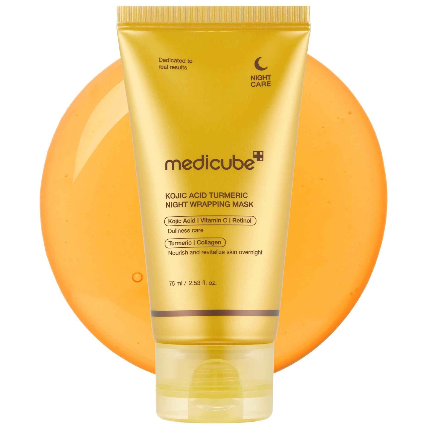 medicube Wrapping Mask, Vitamin C Overnight Peel Off Facial Mask | Brighten & Defends Against Skin Stress for a Clear, Glowing Complexion | Korean Skin Care, 2.53 fl.oz