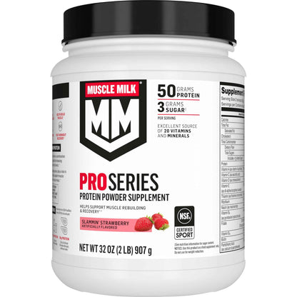 Muscle Milk Pro Series Protein Powder Supplement, 50g Protein, 3g Sugar, 20 Vitamins & Minerals, NSF Certified for Sport, Workout Recovery
