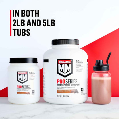 Muscle Milk Pro Series Protein Powder Supplement, 50g Protein, 3g Sugar, 20 Vitamins & Minerals, NSF Certified for Sport, Workout Recovery