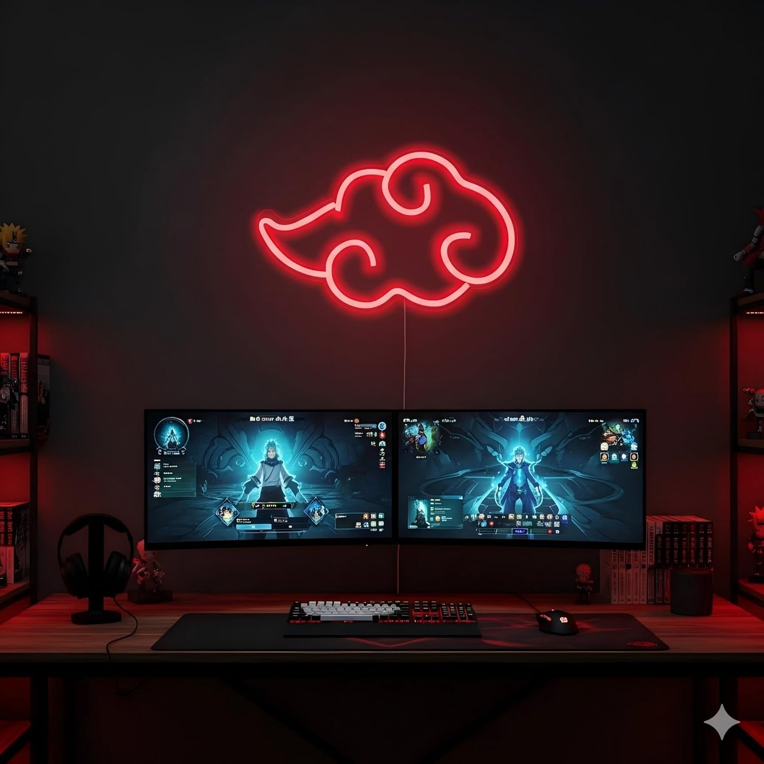 Dleouly_Anime_Neon_Sign,_LED_Red_Cloud_Neon_Signs_for_Wall_Decor,_Dimmable_Gaming_Neon_Sign_Wall_Signs_USB_Night_Neon_Light_for_Bedroom_Game_Room_Man_Cave_Party,_Gifts_for_Your_Son,_Boyfriend(12x7in)