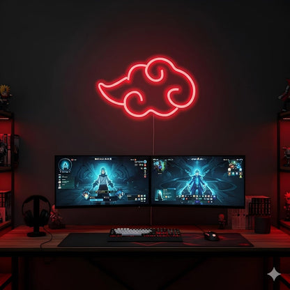 Dleouly_Anime_Neon_Sign,_LED_Red_Cloud_Neon_Signs_for_Wall_Decor,_Dimmable_Gaming_Neon_Sign_Wall_Signs_USB_Night_Neon_Light_for_Bedroom_Game_Room_Man_Cave_Party,_Gifts_for_Your_Son,_Boyfriend(12x7in)