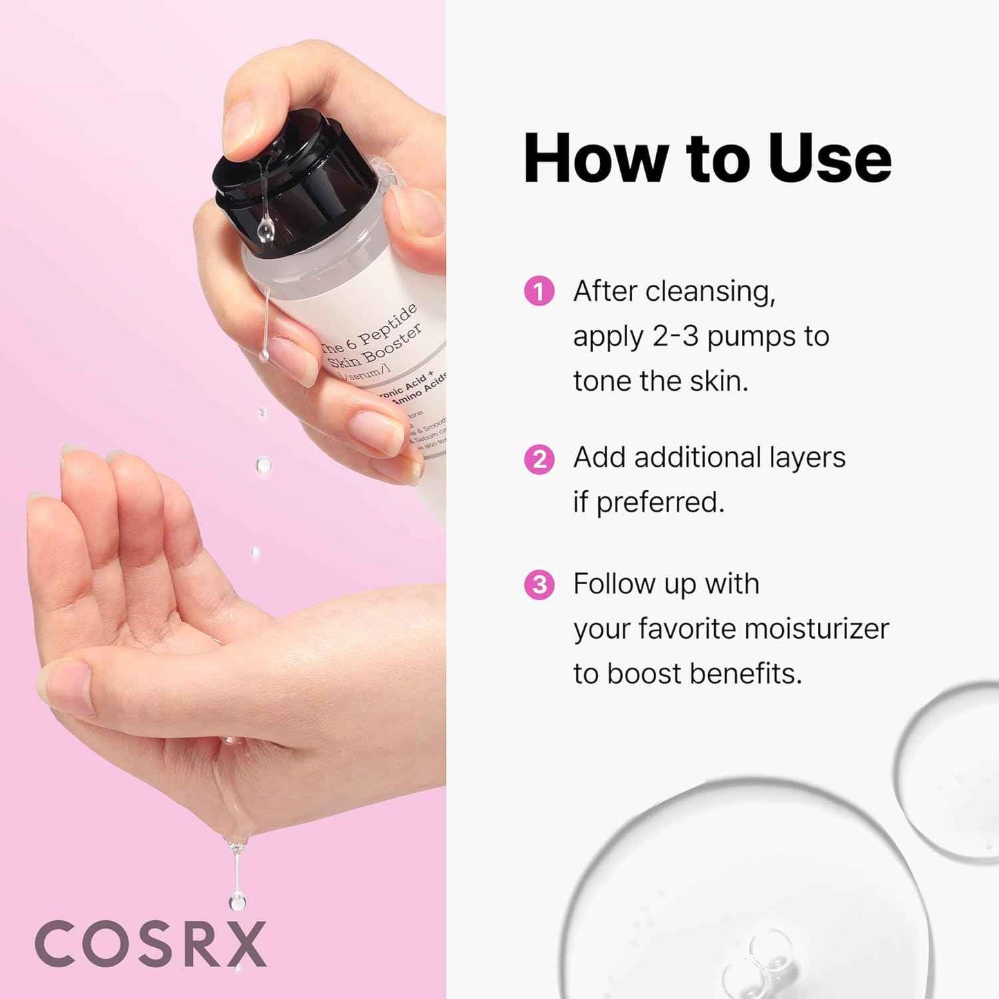 COSRX 6X Peptide Collagen Skin Booster Toner Serum for Dull & Uneven Skin, Preps Skin with Copper Peptides, GHK-Cu, Skin Renewal Boosting Facial Essence, Korean Skin Care, 5.07 oz, Mothers Day Gifts