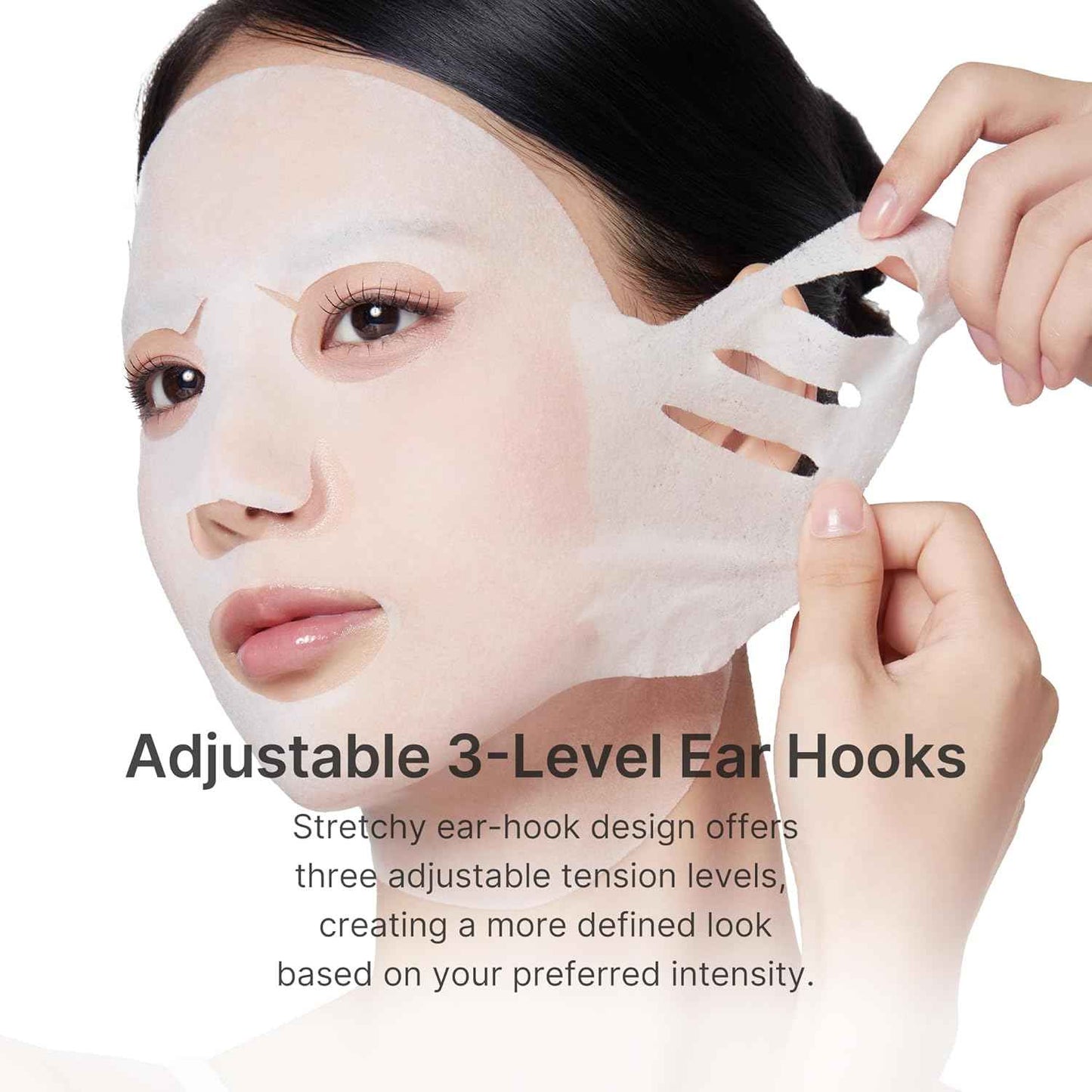 medicube PDRN Pink Tension Up Mask | 3-Step V-line Mask for Contoured-Looking Chin & Jawline | Full-Face Firming Care with Salmon PDRN, NAD & Caffeine | Korean Skincare, 34g x 4ea + Tightening Band