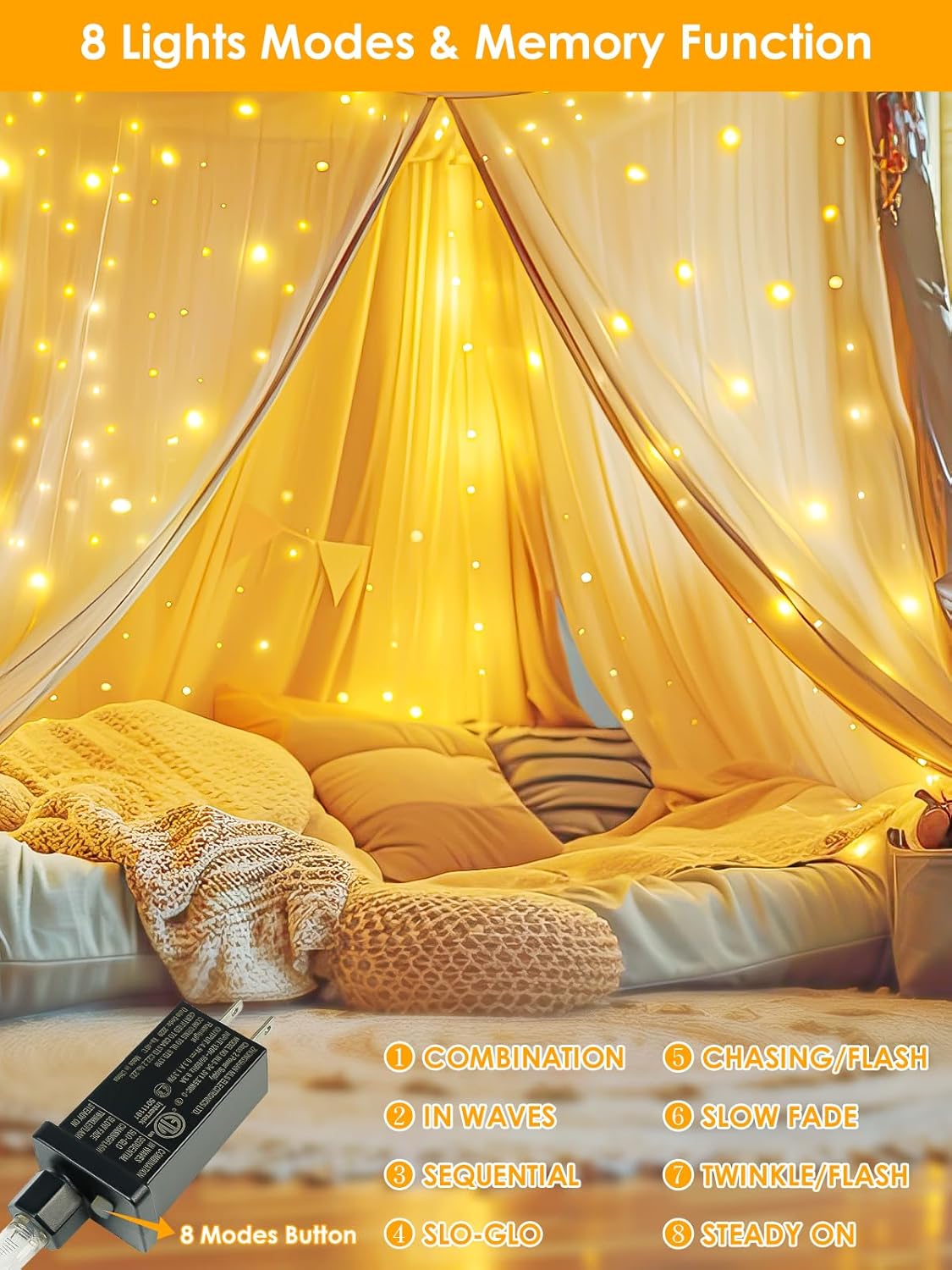 LED_Fairy_Lights_Plug_in,_Waterproof_String_Lights_Outdoor_&_Indoor_8_Modes_Christmas_Light_Bedroom_Decor,_Timer_Twinkle_Lights_for_Girl's_Room_Garden_Party_Christmas_Decorations_