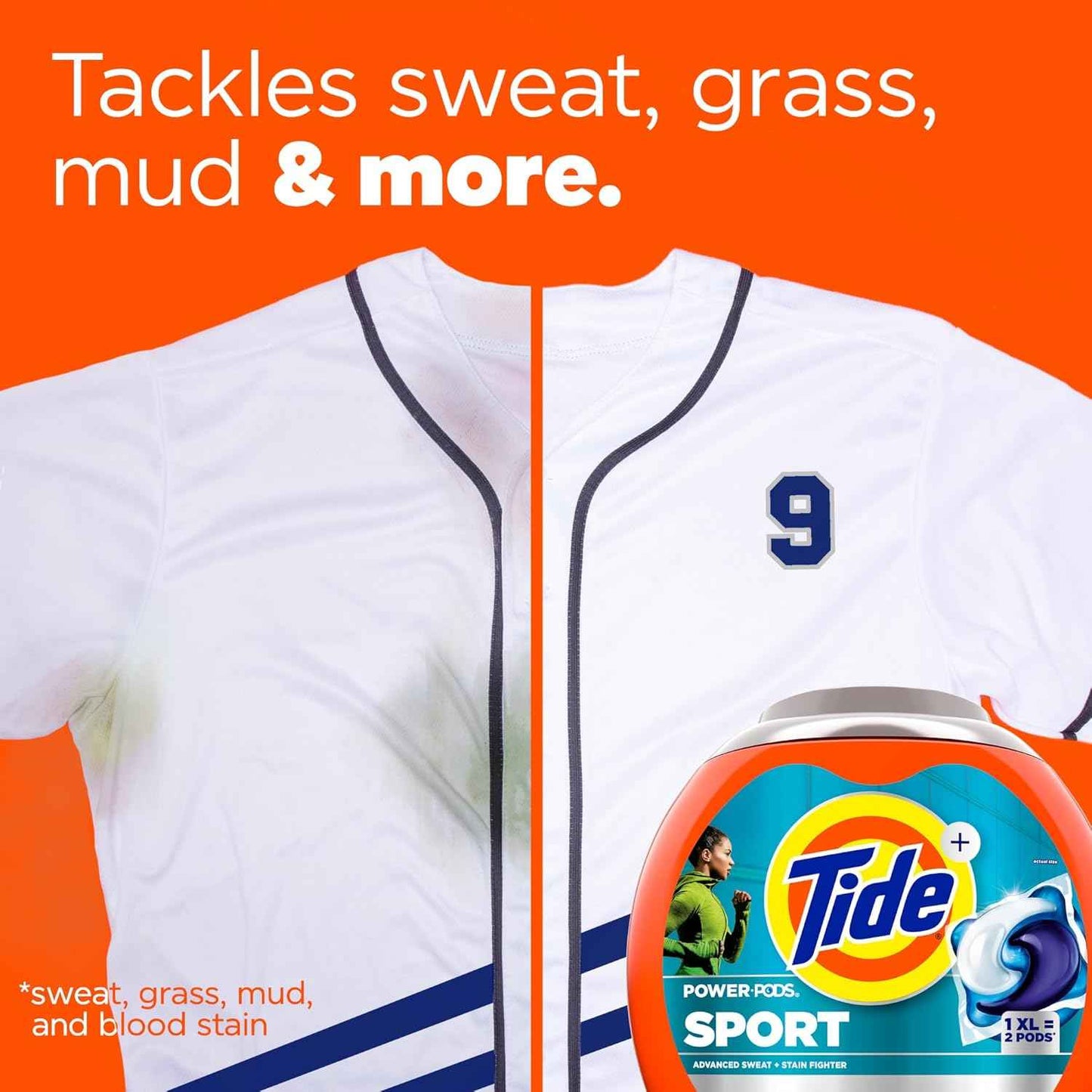 Tide Power Pods Sport Laundry Detergent Pacs, Advanced Sweat + Stain Fighter