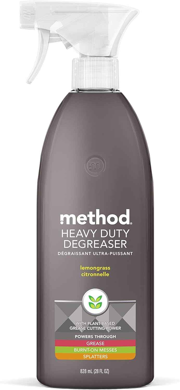 Method Heavy Duty Degreaser, Lemongrass Scent, Oven Cleaner & Stove Top Cleaner, 28 Oz Spray Bottle