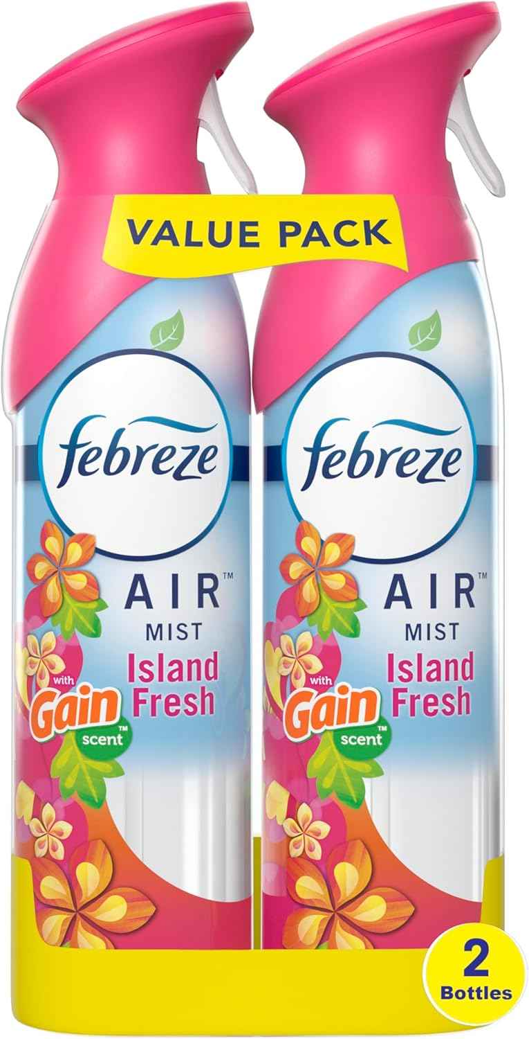 Febreze Air Mist Air Freshener Spray, Odor-Fighting Room Spray, Air Fresheners for Home and Bathroom and Kitchen, Aerosol Can