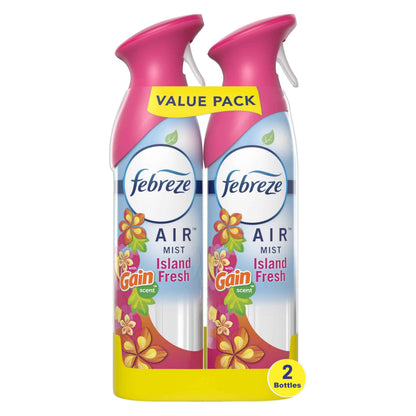 Febreze Air Mist Air Freshener Spray, Odor-Fighting Room Spray, Air Fresheners for Home and Bathroom and Kitchen, Aerosol Can