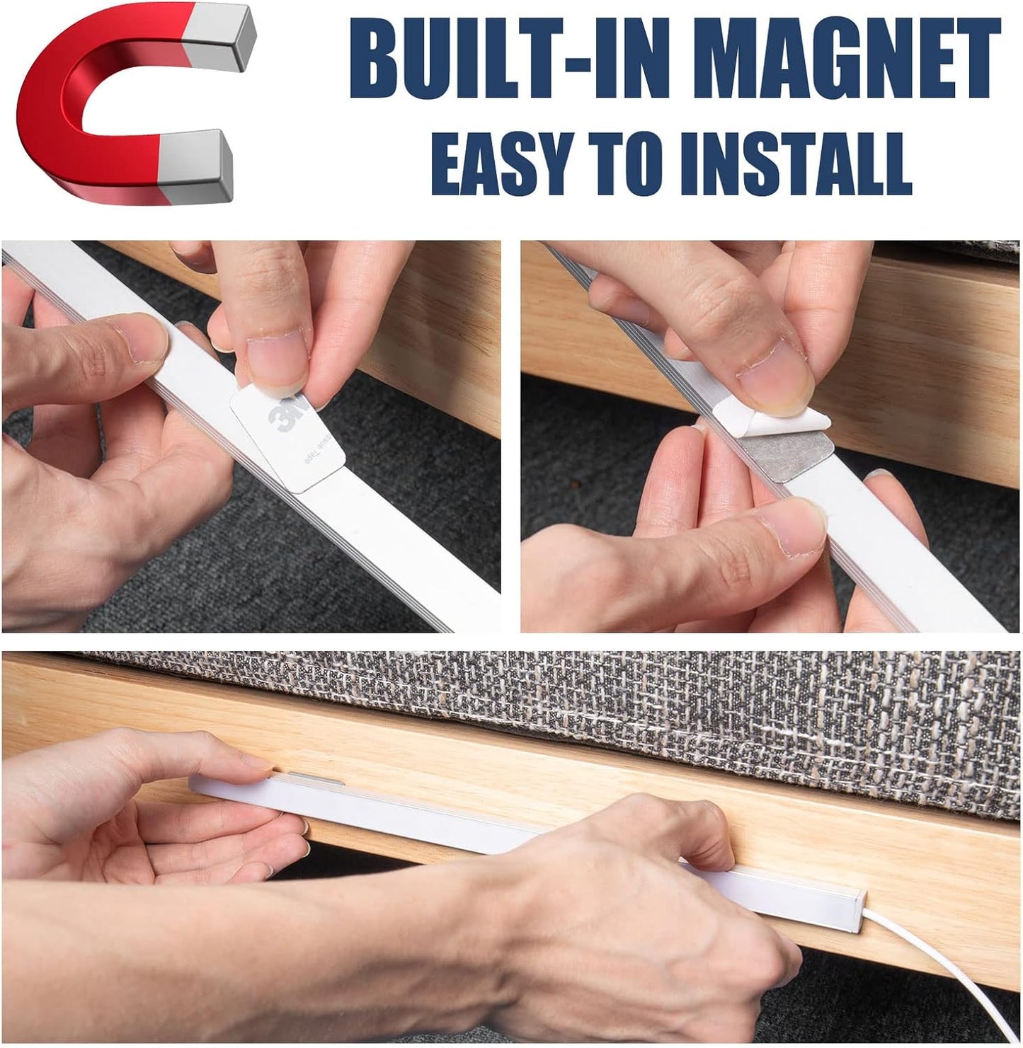 USB_Powered_Under_Cabinet_Lighting,_12"_Tool-Free_Mount_Dimmable_LED_Strip_for_Pantry_&_Workspace