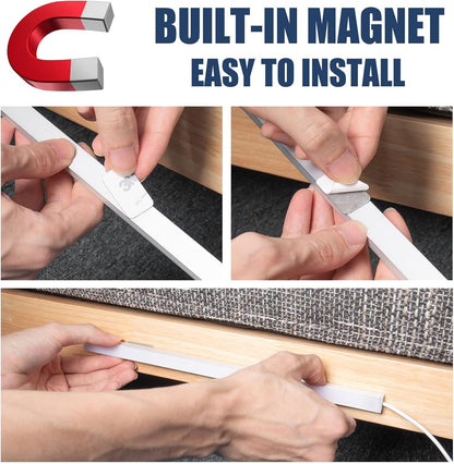 USB_Powered_Under_Cabinet_Lighting,_12"_Tool-Free_Mount_Dimmable_LED_Strip_for_Pantry_&_Workspace