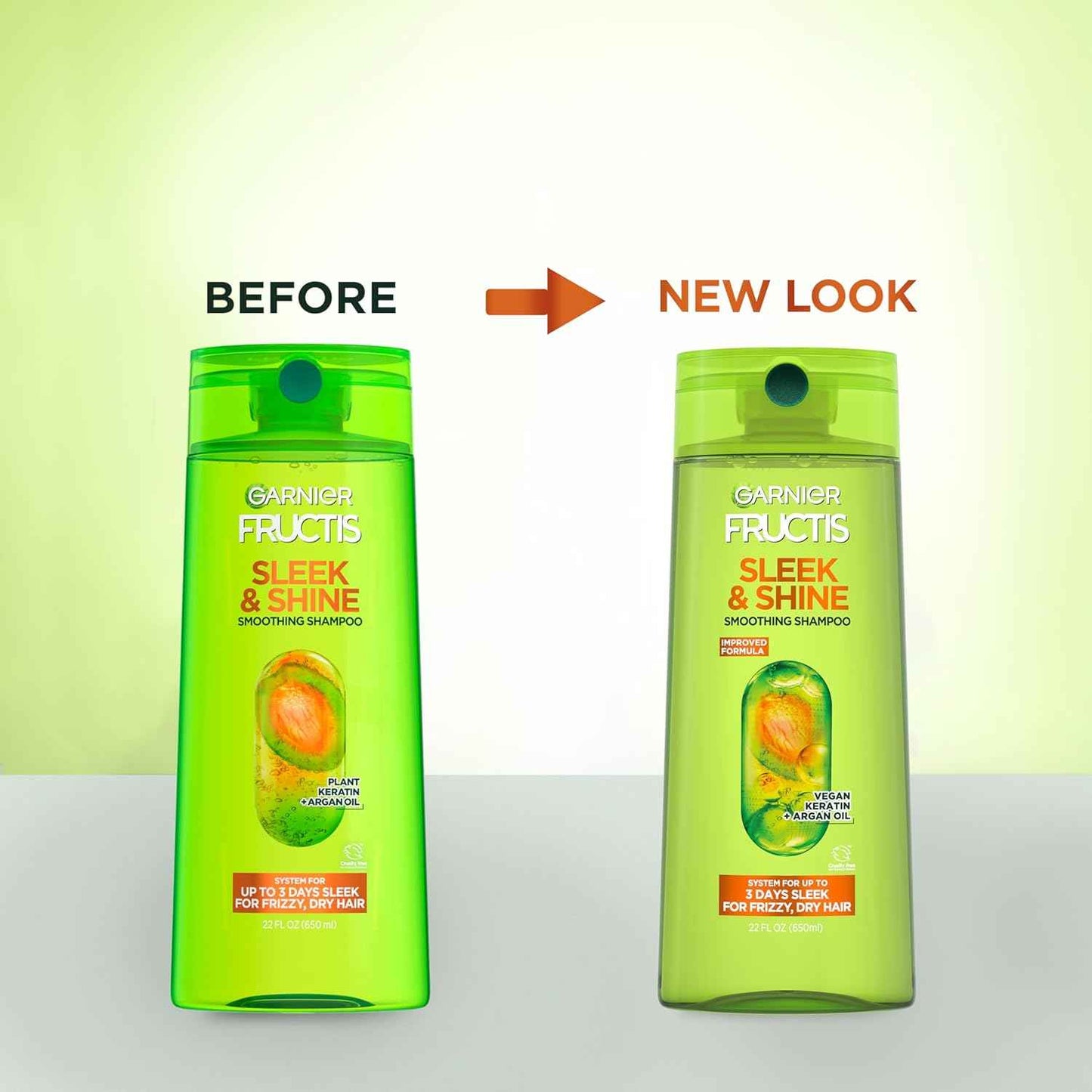 Garnier Fructis Sleek & Shine Shampoo, Frizzy, Dry, Unmanageable Hair