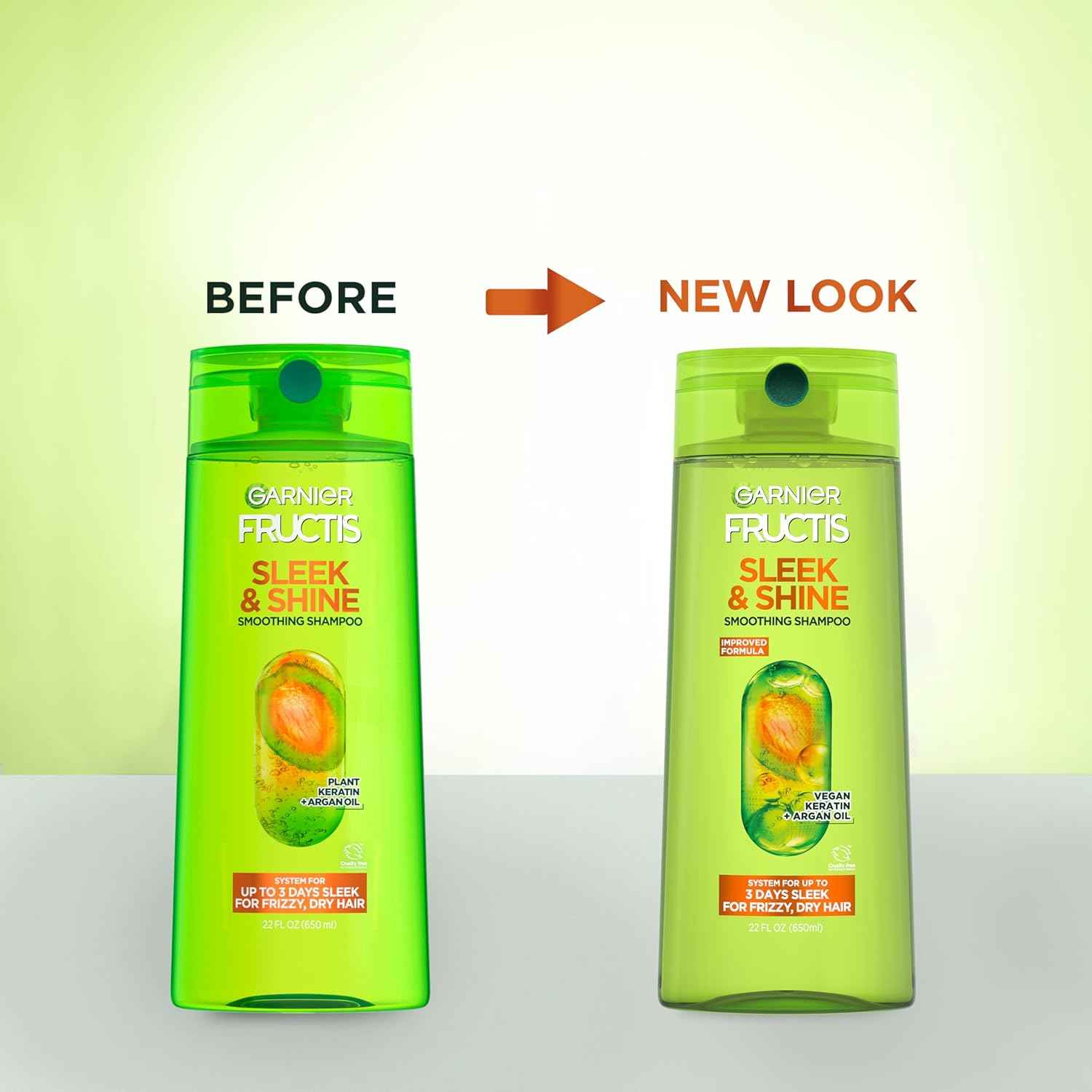 Garnier Fructis Sleek & Shine Shampoo, Frizzy, Dry, Unmanageable Hair