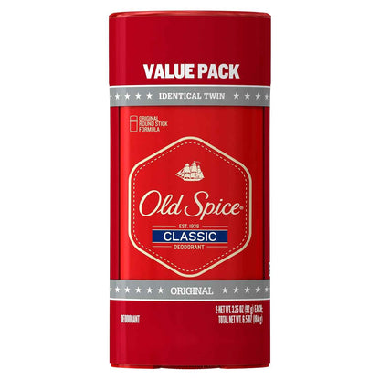 Old Spice Classic Deodorant for Men, 24hr Sweat & Odor Protection, Long Lasting Freshness, Clean & Masculine Fragrance