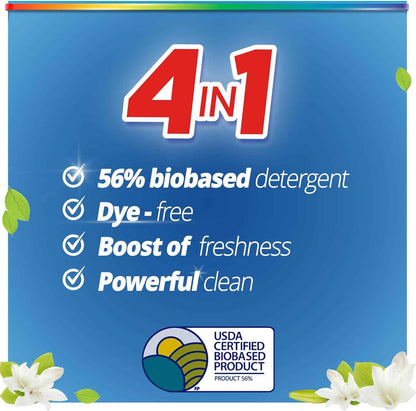 Purex Natural Elements Fresh Lilies & Linen Liquid Detergent, 82.5 oz, 165 Loads, Ultra-Concentrated, Dye-Free, USDA Certified Biobased Product