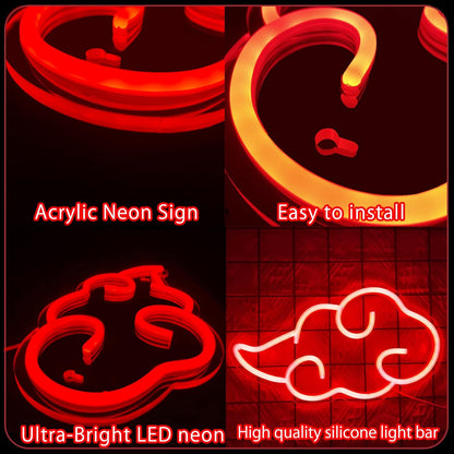 Dleouly_Anime_Neon_Sign,_LED_Red_Cloud_Neon_Signs_for_Wall_Decor,_Dimmable_Gaming_Neon_Sign_Wall_Signs_USB_Night_Neon_Light_for_Bedroom_Game_Room_Man_Cave_Party,_Gifts_for_Your_Son,_Boyfriend(12x7in)
