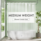 Amazer Extra Long Shower Curtain Liner Shower Liner Medium Weight PEVA Waterproof Inside Shower Curtains for Bathroom with 3 Magnets and Rustproof Grommets