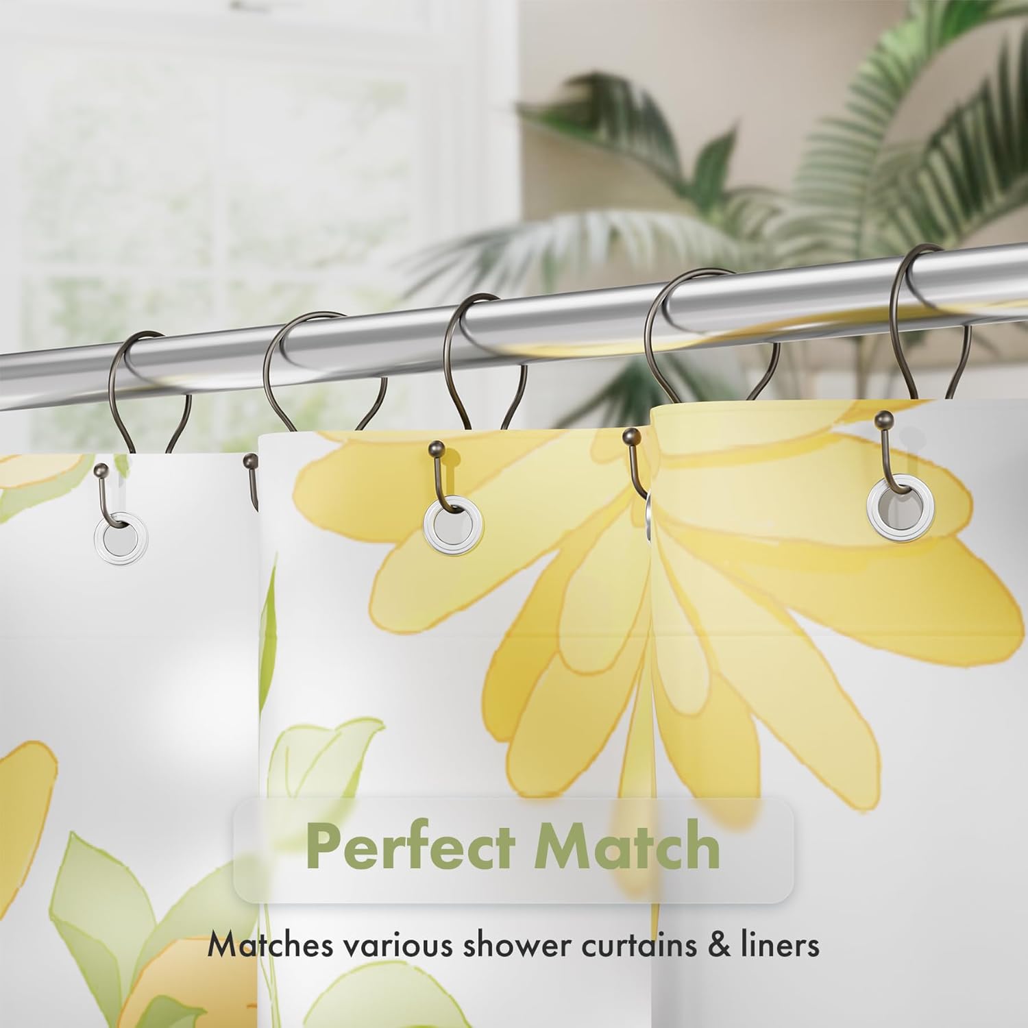 AmazerBath_Shower_Curtain_Hooks_Black_Shower_Curtain_Rings,_Simple_Double_Hook_Shower_Curtain_Hooks_Rust_Proof,_Smooth_Sturdy_Metal_Shower_Hooks_for_Shower_Curtain_Rod,_12_Pcs_Shower_Rod_Hooks