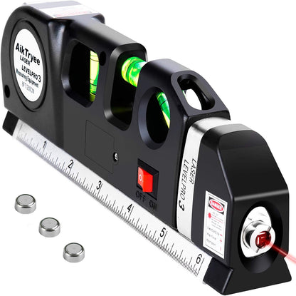 Laser_Level_Line_Tool,_Multipurpose_Laser_Level_Kit_Standard_Cross_Line_Laser_leveler_Beam_Tool_with_Metric_Rulers_8ft/2.5M_for_Picture_Hanging_cabinets_Tile_Walls_by_AikTryee.