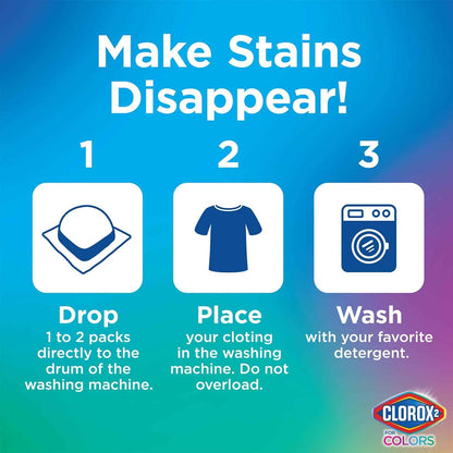 Clorox 2 for Colors - Stain Remover and Color Brightener Packs, 40 Count