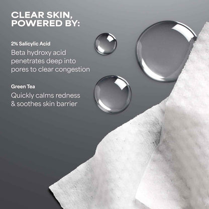 Paula's Choice SKIN PERFECTING 2% BHA Salicylic Acid Exfoliating Pads - Facial Exfoliant Pads for Blackheads, Enlarged Pores, Wrinkles & Fine Lines