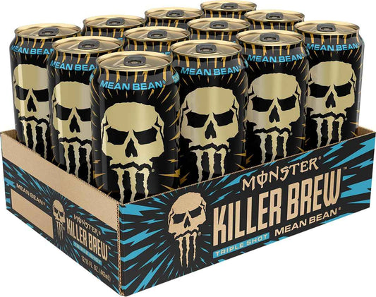 Monster Energy Killer Brew Mean Bean, 15 Fl Oz | Pack of 12