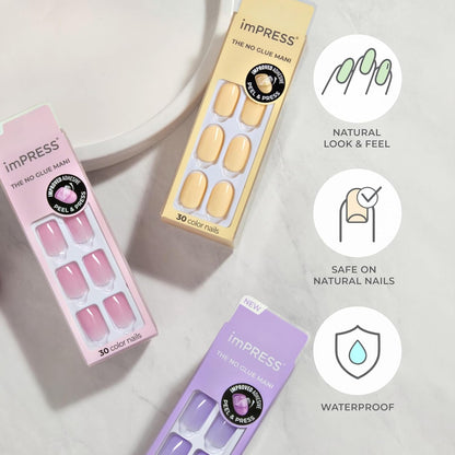 imPRESS_Color_Press_On_Nails,_‘'Sweet_Mango',_Solid_Orange,_Short_Squoval,_PureFit_Technology,_Patented_Super_Hold_Adhesive,_Chip_Proof,_Smudge_Proof,_Mini_Nail_File,_Manicure_Stick_&_30_Fake_Nails