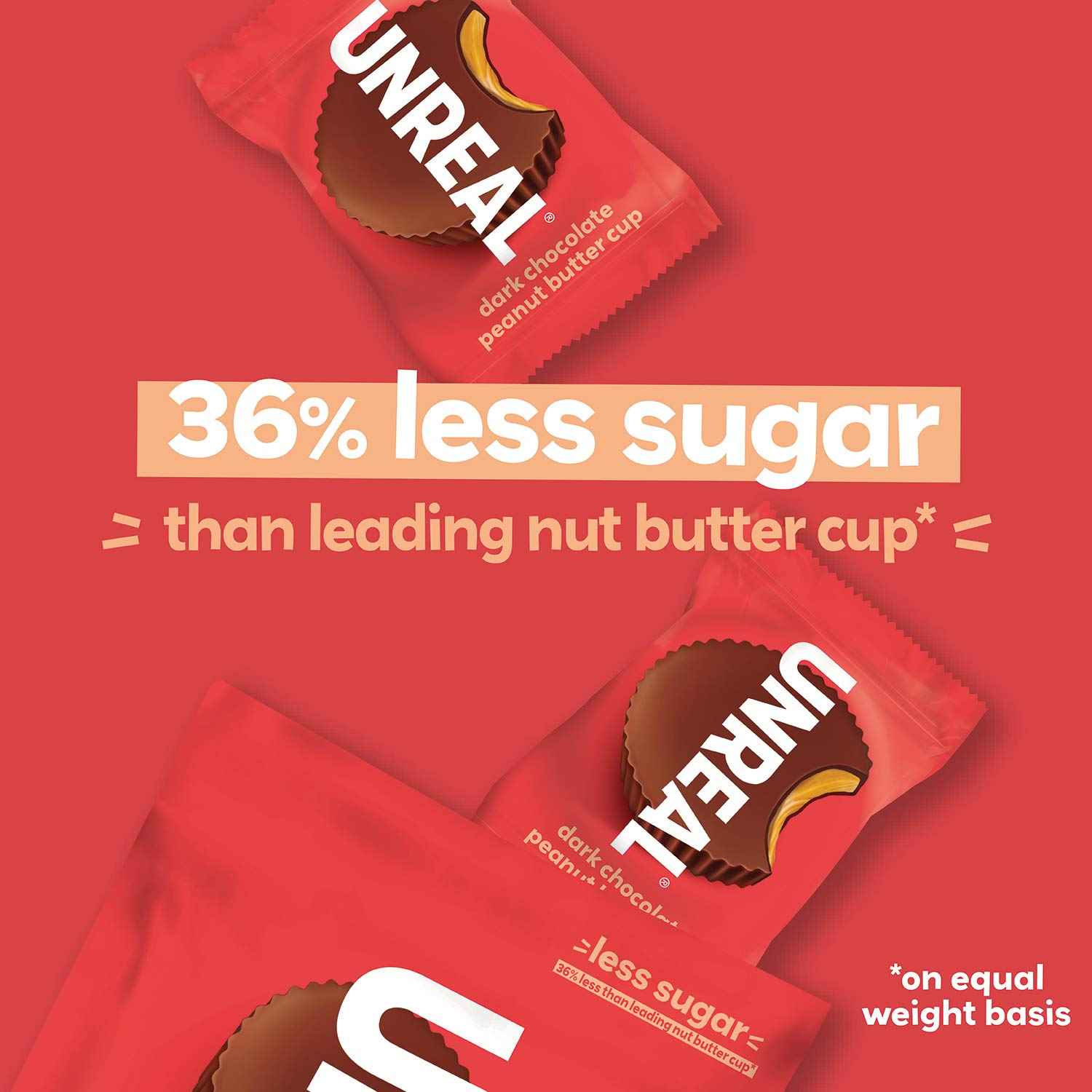 Unreal Dark Chocolate Peanut Butter Cups, 4.2 oz