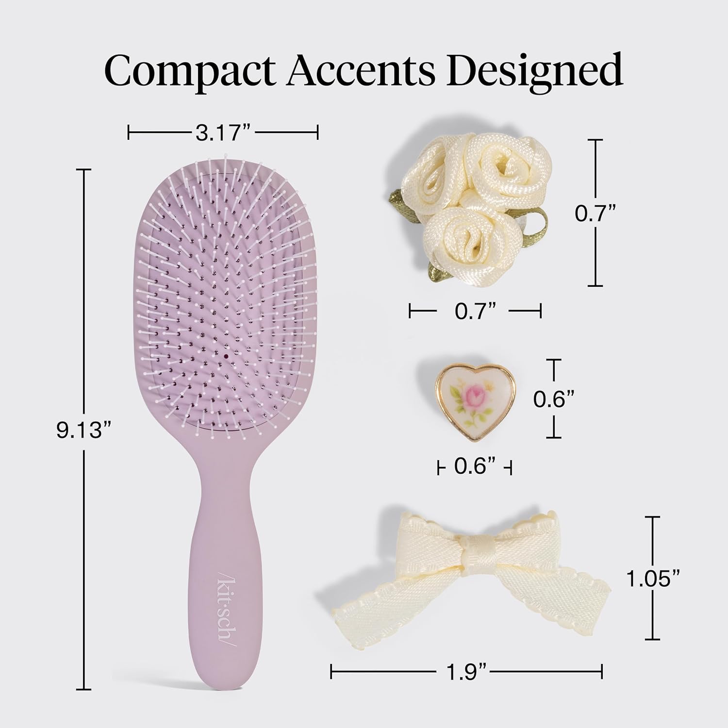 KitschPop™_Paddle_Hairbrush_for_Women_–_Flexible_Bristles_Paddle_Brush_for_Less_Breakage,_Scalp-Stimulating_Detangler_Hair_Brush_for_Wet_&_Dry_Hair,_Customizable_with_KitschPop™_Charms_-_Soft_Violet
