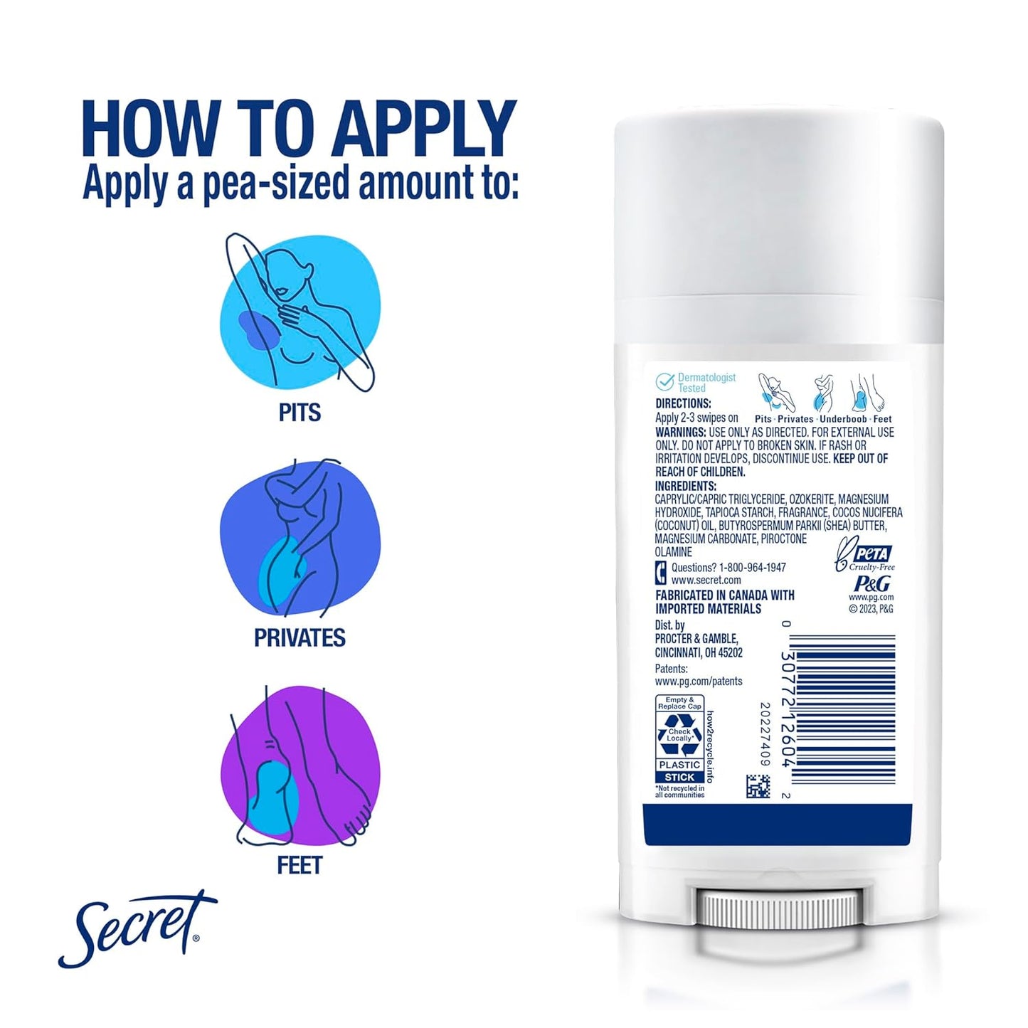 Secret_Whole_Body_Deodorant_Stick_for_Women,_Naturally_Derived_Ingredients,_Unscented,_Aluminum_Free_Deoderant_Stick,_72_HR_Odor_Protection,_2.4_oz