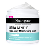 Neutrogena Ultra Gentle Face & Body Moisturizing Cream, Nourishing Face & Body Lotion Moisturizer for Normal to Sensitive Skin Leaves Skin Feeling Smooth & Healthy, Fragrance Free, 11 oz