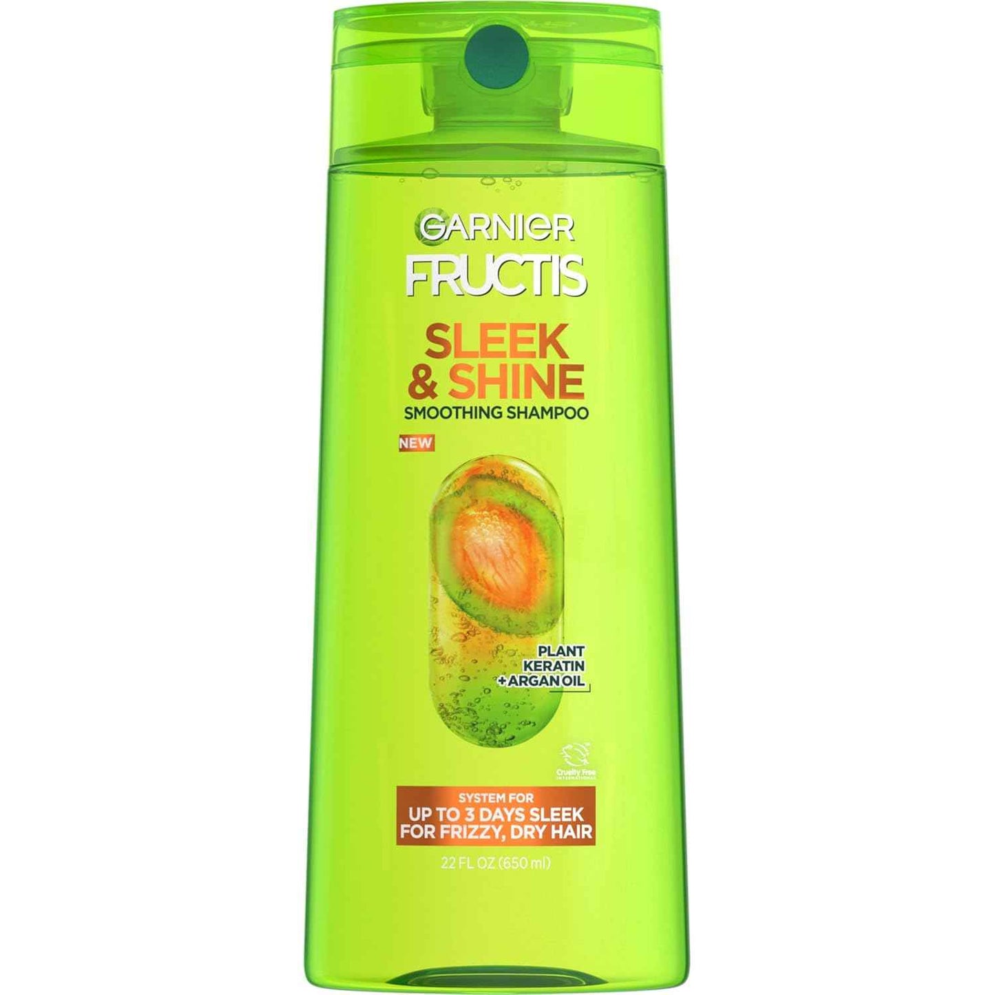 Garnier Fructis Sleek & Shine Shampoo, Frizzy, Dry, Unmanageable Hair