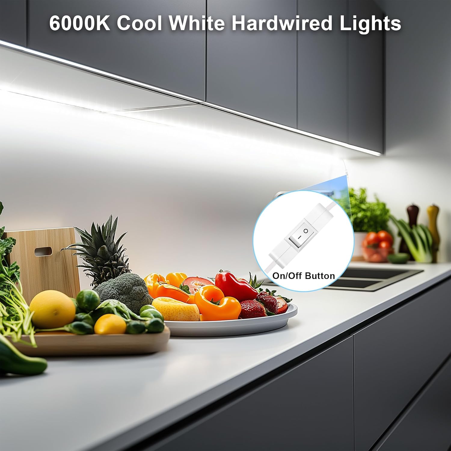 maylit_Under_Cabinet_LED_Strip_Lighting_Hardwired_24in/48in/72in,_Ultra_Bright_Small_LED_Light_Bar,_6000K_Cool_White,_110V-120V_Wired_Lights_for_Kitchen_Cabinet,_Counter,_Workbench,_Desk,_Closet,_Shelf,_Indoor